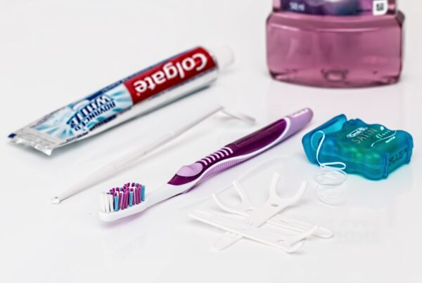 floss-toothbrush-toothpaste